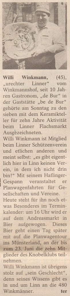 Flachsmarkt rund um Burg Linn