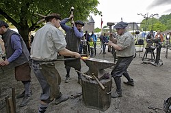 Flachsmarkt rund um Burg Linn